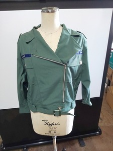 ◆新品未使用！ブルゾン 2L/LLサイズ【PG-10】ダークグリーン レディース 制服女性用　警備　仮装コスプレにも【I0829A12】