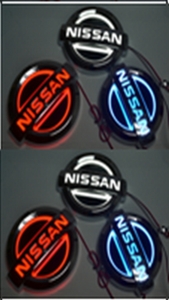 日産 NISSAN LED エンブレム 3色