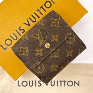 ★美品★【A446】LOUIS VUITTON ルイヴィトン　モノグラム　ポルトフォイユ・エリーズ 三つ折り財布 WホックM61654/SP0072