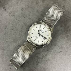 1000円スタート【稼動品】SEIKO セイコー 5ACTUS 6106-7580 腕時計 シルバー メンズ アクセサリー クォーツ quartz 中古