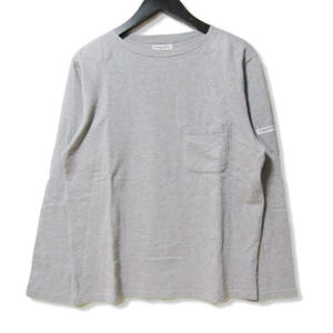 ENGINEERED GARMENTS エンジニアドガーメンツ 長袖Tシャツ BASK SHIRTS バスクシャツ ソリッド 無地 コットン グレー M 27105610