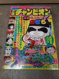 ■C049　月刊　少年チャンピオン 1976年　3月　ピンナップ　手塚さとみ　秋田書店　中古