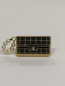 美品！希少！格安！CHANEL シャネル マトラッセ バッグモチーフ ココマーク フェイクパール GP ゴールド ピンブローチ 02A ヴィンテージ