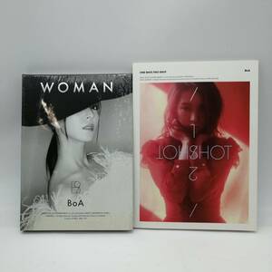 t1879 送料無料 新品 未使用 BOA ボア BoA 2点セット CD WOMAN ONE SHOT TWO SHOT 未開封 写真集 現状品 韓流 K-POP 韓国歌手