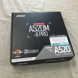 現状品 MSI マザーボードA520M-A PRO 【Ryzen 5000シリーズ (AM4)対応】 Micro ATX [AMD A520搭載] MB5136