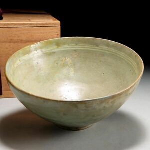 Y899. 時代朝鮮美術 高麗青磁 象嵌 鉢 合箱 / 陶器陶芸古美術時代