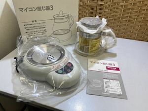 43968【自宅保管品】HARIO ハリオ マイコン 煎じ器3 HMJ3-1000 1000ml ホワイト 電気 煎じ薬 お茶 煮出し