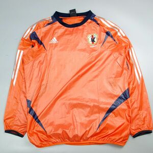 美品 00s ADIDAS アディダス サッカー日本代表 ピステ プラシャツ XO オレンジ メンズ