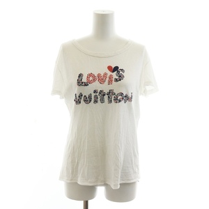 ルイヴィトン LOUIS VUITTON Tシャツ カットソー 半袖 ハートロゴ M 白 ホワイト RW121W F1TS17JFR ■GY04 /MQ レディース