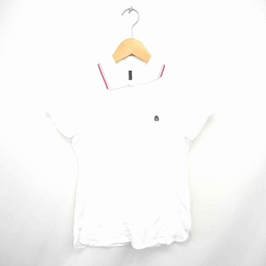 STILE BENETTON シャツ ポロシャツ 刺繍 ワンポイント 綿 コットン 半袖 S 白 ホワイト /TT33 レディース