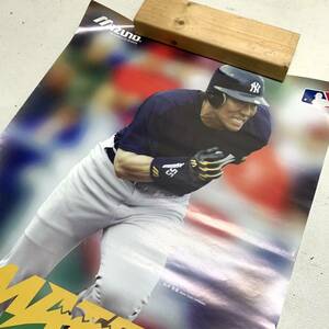 松井秀喜 ポスター MIZUNO NYヤンキース 野球 選手 スポーツ メジャーリーグ MLB 未使用 ミズノ 非売品 プロモーション 店舗用 ゴジラ