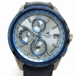 カシオ CASIO オシアナス OCEANUS 阿波藍 腕時計 ソーラー 電波 アナログ デイト クロノグラフ OCW-T2600ALB-2AJR 青 ブルー ■SM1 メンズ