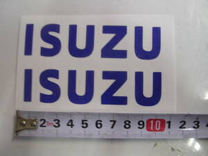 いすゞ　イスズ　ISUZU　ステッカー　10㎝　青　2枚セット　エルフ　ギガ　フォワード　ジェミニ　117クーペ