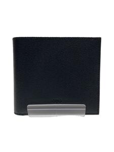 LOEWE◆AMERICAN WALLET BLACK/2つ折り財布/レザー/BLK/レディース