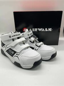 ホワイト 27cm AIR WALK ベルトライン AW-980 樹脂先芯入 軽量スニーカー 新品未使用 安全靴 エアウォーク