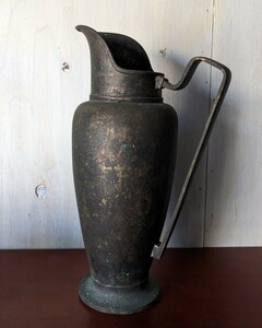 真鍮製　水瓶　花瓶　昭和レトロ　ミルク缶　水指し　時代物