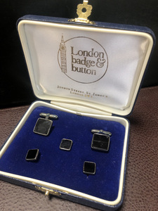 【London badge button】JERMYS STREET ロンドン　カフス　ボタン　セット　メンズ【23/05 RD-2】