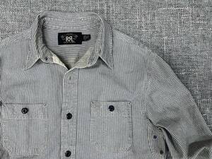 RRL ダブルアールエル ワークシャツ ヒッコリー柄 size S