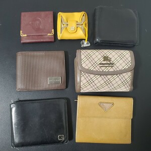 1円～二つ折り財布 7個セット まとめ売り PRADA プラダ グッチ ブランド ブルガリ ロエベ カルティエなど 047