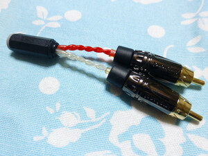 2.5mm4極 (メス) → RCA ×2 ステレオ nano iDSD等 変換ケーブル オーグライン (カスタム対応可能)