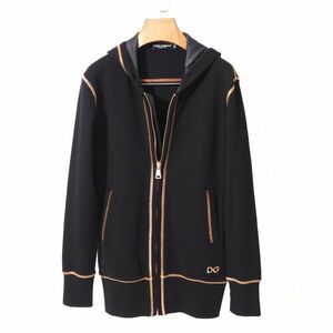 4-YD006 ドルチェ＆ガッバーナ DOLCE&GABBANA ロゴ パーカー ブラック ブロンズ 38 レディース