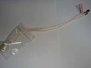 送料84円■ 手作り 組紐　くみひも　ネックレス　未使用　貝殻のヘッド　