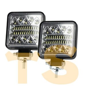 ジムニー ランクル 6500K 2個 12V/24V LED ワークライト 204W 作業灯 投光器 前照灯 車幅灯 ..新品.. 前照灯 照明 トラック FX102W