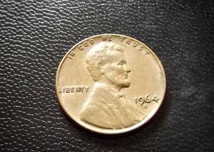 アメリカ合衆国　1セントコイン　1964年　D刻印　　送料無料です。（7442）リンカーン　USA貨幣　お金 貨幣　硬貨　ペニー　　