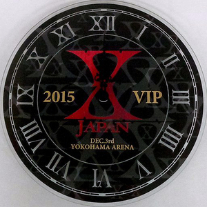 X JAPAN VIP特別限定グッズ ガラスクロック 時計 レア YOSHIKI TOSHI SUGIZO 入手困難 WORLD TOUR