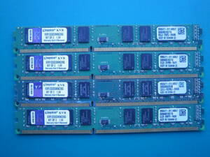 ★動作確認済み　Kingston DDR3-1333 2R×8 計8G PC3-10600U 中古メモリー デスクトップ用　即決　 計16GB　ま