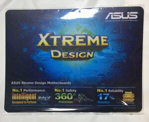 2F-4031 新品 ASUS マウスパッド　XTREME DESIGN　大きくて使いやすい　青　ブルー　 17.7×20.8㎝