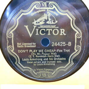 ◎SP◎ LOUIS ARMSTRONG AND ORCHESTRA (VICTOR 24425)