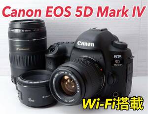 ★Canon EOS 5D Mark Ⅳ★トリプルレンズ●最新機●カメラリュック 1ヶ月動作補償あり！