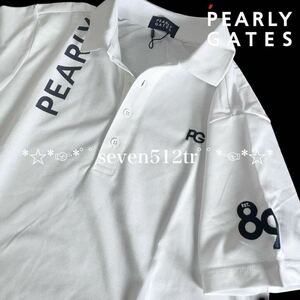 本物 新品 60951145 PEARLY GATESパーリーゲイツ/5(サイズL)超人気 半袖ポロシャツ　凄くカッコイイ！