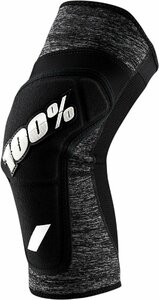 Sサイズ - グレー/ブラック - 100% Ridecamp ニーガード 膝