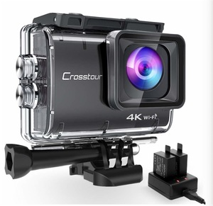 【新品・CT9500】4K/50FPS Crosstourアクションカメラ 4K 20MP解像度 Wi-Fi 40M防水 水中カメラ 手ブレ補正 タイムラプス＆ループ録画