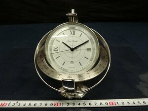 L5726 世界時計 スイス製 Fean Roulet 置時計 アナログ時計 金属製