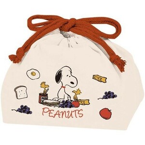 ★スヌーピー(SNOOPY)☆(お弁当)ランチバッグ(巾着袋)《SNOOPY＆Woodstock&フルーツ》