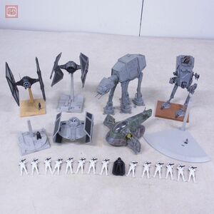 製作品 バンダイ 1/144等 スターウォーズ スレーヴI/AT-AT/AT-ST/タイ・ファイター 他 まとめてセット 破損有 現状品 BANDAI STAR WARS【20