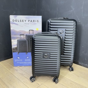 展示品 DELSEY スーツケース 2個セット 【中古】 デルセー キャリーケース 1654546 ブラック 旅行 /57459