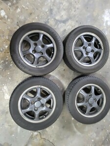 国産ホイール　155/65R13　13インチ　アルミホイール　ガンメタ　ラメ　塗装　ハイゼット　アトレー　エブリイ　ワゴンR　ムーブ　タント