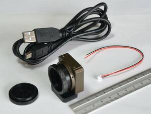 ★ Watec/ワテック　USB2 カラーカメラ WAT-01U2　1/2.8”型CMOS　200万画素　1920×1080　30fps　Cマウント　FA産業用　動作確認