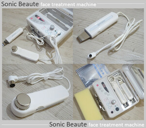 ★プロ業務用 超音波マッサージ 美肌スキン スクライバー毛穴洗浄 イオン導入 美顔器 Sonic Beaute エステ美容器 コスメ/収納ケース型②