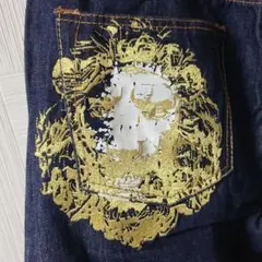 LIVE MECHANICS ライブメカニクス ワイド デニム 刺繍