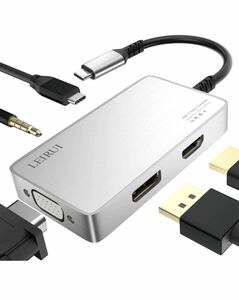 USB Cハブ 5in1 Type Cドッキングステーション 4K HDMI VGA