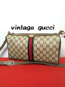 美品 極上！gucci シェリーライン ショルダーバッグ GG オールドグッチ