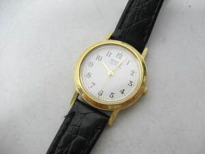 RICOH リコー WINDS クオーツ TS-753-14-11 腕時計 黒×金色 ブラック ゴールドカラー