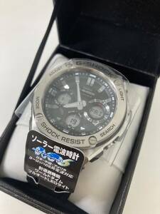 【未使用保管品】CASIO G-SHOCK G-STEEL 腕時計 電波ソーラー GST-W110-1AJF ブラック 男性 CASIO メンズ T275