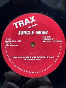 ▲ 【 Marshall Jeffersonプロデュース！！】Jungle Wonz - Time Marches On ,Trax Records - TX135