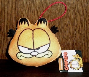 GARFIELD ガーフィールド フェイスマスコット ぬいぐるみ キーホルダー アミューズメント専用景品 非売品 紙タグ付 未使用品/アメコミ